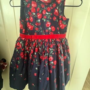 Janie and Jack Blue and Red Pleated A-Line Dress x American Girl